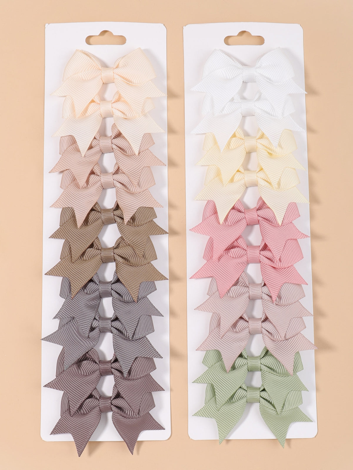 20-Piece Toddler Girls' Bow Hair Clip Set - Multicolor - 20 Pieces