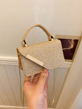 Women's Mini Chain Handle Crossbody Bag - Gold - One Size