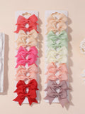 20-Piece Children's Bow Hair Clip Pack - Multicolor - 20 Pieces