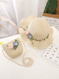Girls' Hat & Bag Set - Beige - 3-8Y