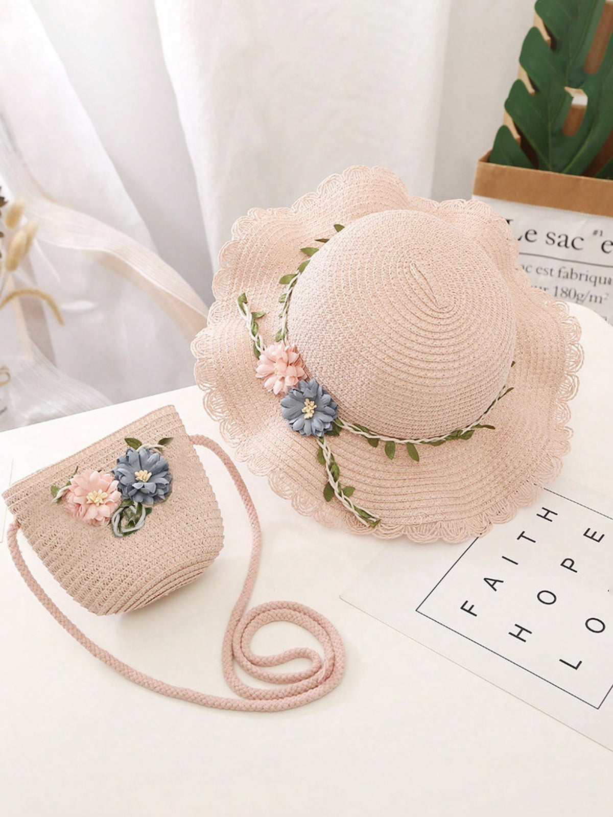 Girls' Hat & Bag Set - Pink - 3-8Y