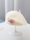 Baby Toddler Bow Beret - White - White - 0-3Y