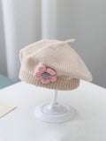 Baby Toddler Bow Beret - Beige - 0-3Y