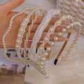 6-Piece Faux Pearl Headband Set - White - 6 Pieces