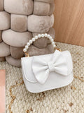 Girls' Princess Small Square Crossbody Handbag - White - White - One Size