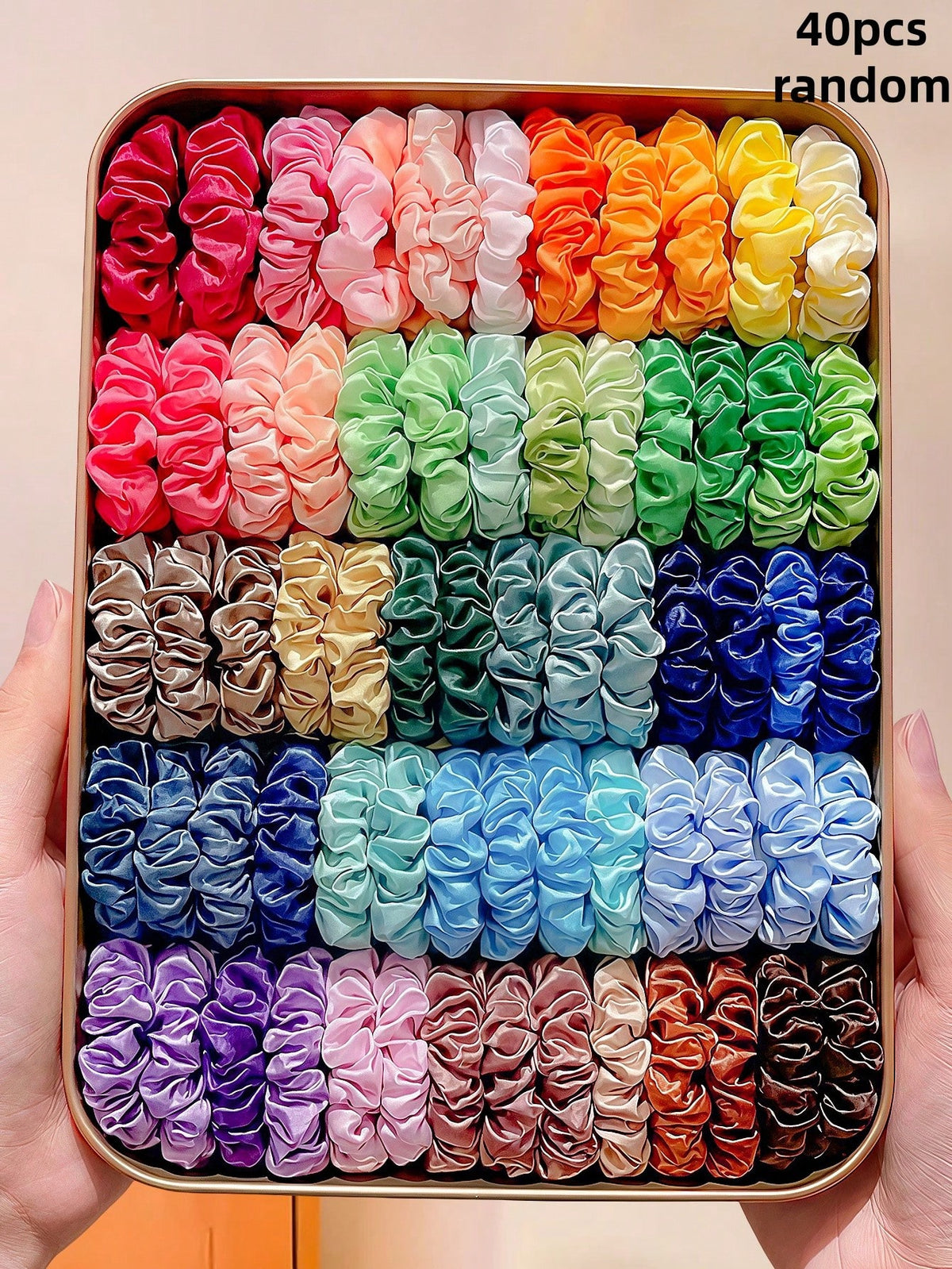 High-Elasticity Scrunchies Set - Multicolor - 40 Pieces