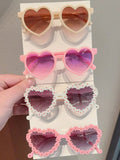 4-Pair Heart-Shaped Fashion Glasses Set - Multicolor - 4 Pairs