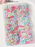 Girls' Multicolor Bangs & Bow Hair Clip Set - Style A - Multicolor - Style A