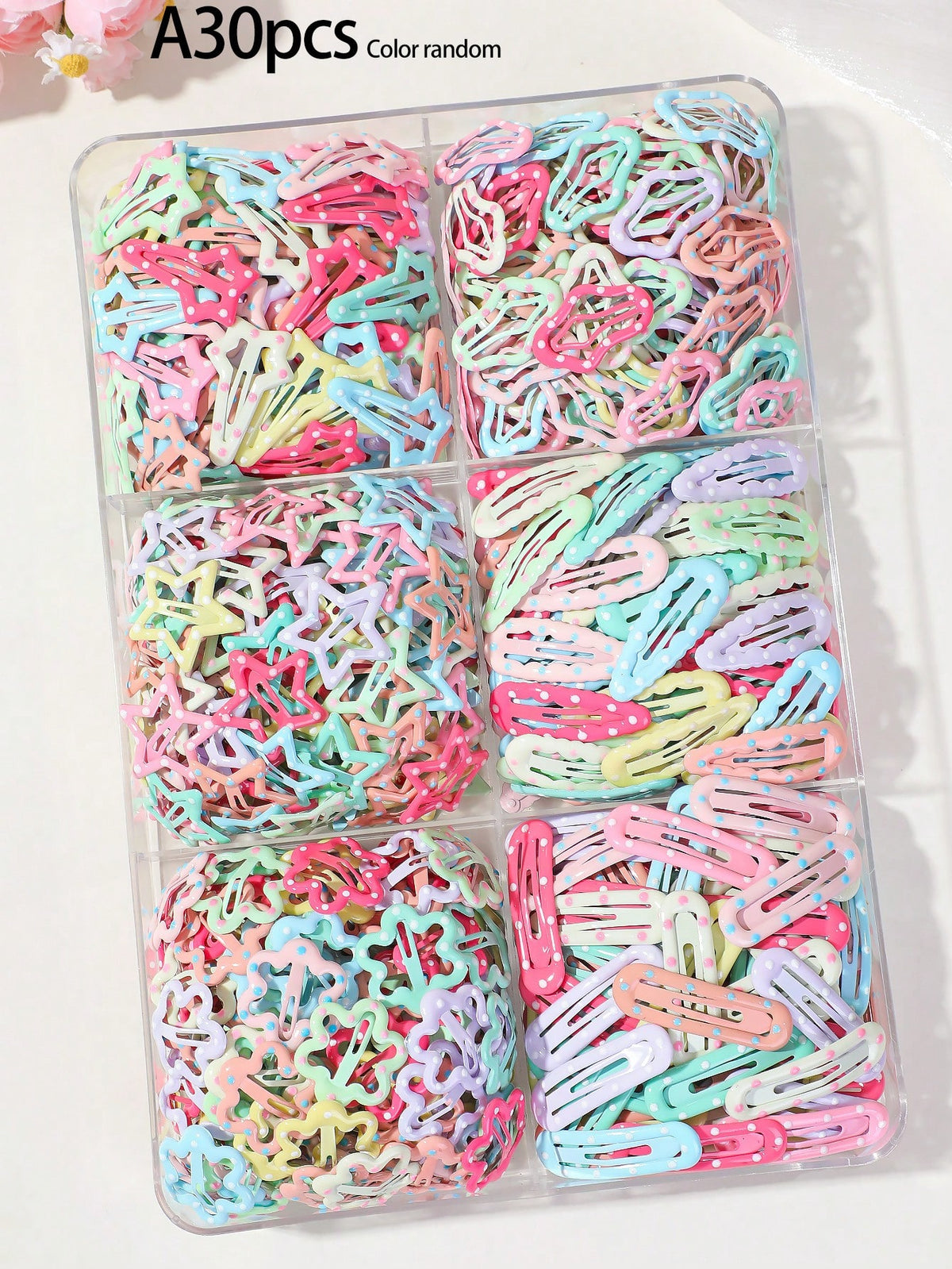Girls' Multicolor Bangs & Bow Hair Clip Set - Style A - Multicolor - Style A
