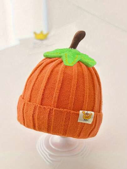 [Baby Hat]Winter Warm Thick Elastic Pumpkin Hat, Lightweight Soft Ear Protection, Autumn/Winter Daily Outdoor Holiday Cold-Proof Gear — Multicolor / one-size / Pumpkin Hat