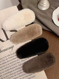 Plush Autumn/Winter Minimalist Solid Color BB Clip Set Casual Versatile Daily Hair Clips — Multicolor / Four Packs